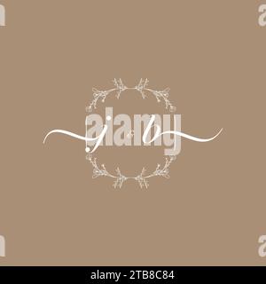 JB handwriting logo of initial signature, wedding and fashion concept design Stock Vector