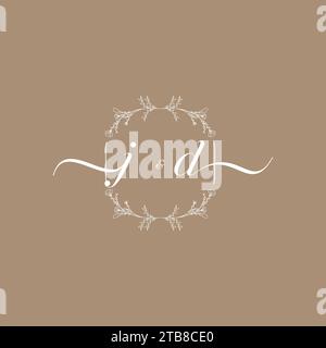 JD handwriting logo of initial signature, wedding and fashion concept design Stock Vector