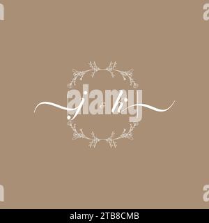 JK handwriting logo of initial signature, wedding and fashion concept design Stock Vector