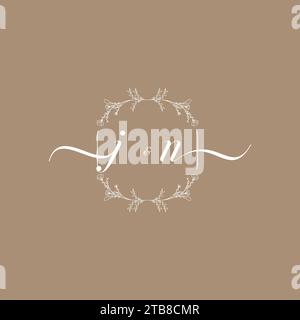 JN handwriting logo of initial signature, wedding and fashion concept design Stock Vector