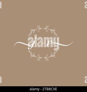 JR handwriting logo of initial signature, wedding and fashion concept design Stock Vector