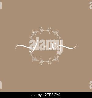 JX handwriting logo of initial signature, wedding and fashion concept design Stock Vector