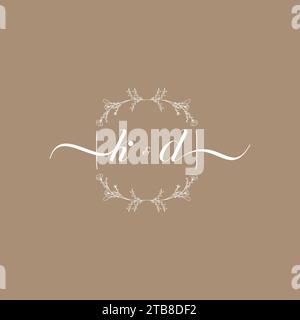 KD handwriting logo of initial signature, wedding and fashion concept design Stock Vector