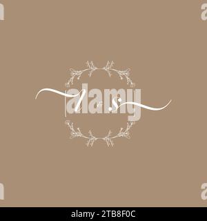 LS handwriting logo of initial signature, wedding and fashion concept design Stock Vector