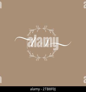 LT handwriting logo of initial signature, wedding and fashion concept design Stock Vector