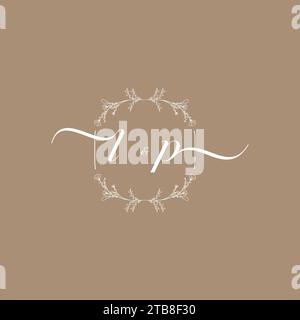 LP handwriting logo of initial signature, wedding and fashion concept design Stock Vector