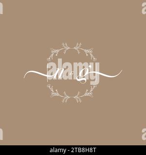 NG handwriting logo of initial signature, wedding and fashion concept design Stock Vector