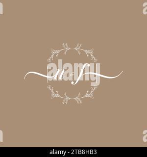 NF handwriting logo of initial signature, wedding and fashion concept design Stock Vector