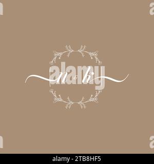 NK handwriting logo of initial signature, wedding and fashion concept design Stock Vector
