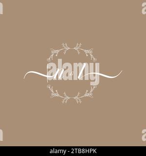 NL handwriting logo of initial signature, wedding and fashion concept design Stock Vector