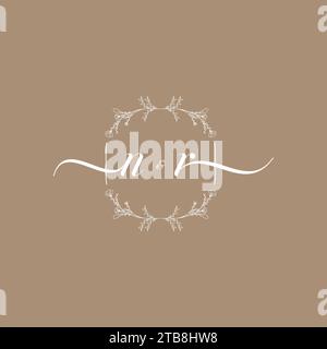 NR handwriting logo of initial signature, wedding and fashion concept design Stock Vector