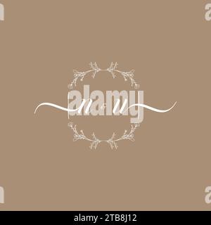 NU handwriting logo of initial signature, wedding and fashion concept design Stock Vector
