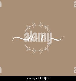 NT handwriting logo of initial signature, wedding and fashion concept design Stock Vector
