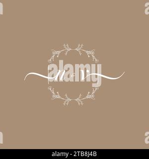 NV handwriting logo of initial signature, wedding and fashion concept design Stock Vector