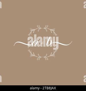 OB handwriting logo of initial signature, wedding and fashion concept design Stock Vector