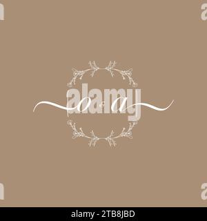 OA handwriting logo of initial signature, wedding and fashion concept design Stock Vector