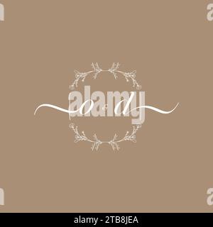 OD handwriting logo of initial signature, wedding and fashion concept design Stock Vector