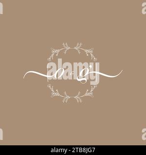 OG handwriting logo of initial signature, wedding and fashion concept design Stock Vector