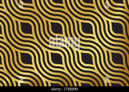 seamless golden zebra texture background Stock Vector