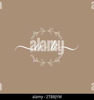 OK handwriting logo of initial signature, wedding and fashion concept design Stock Vector