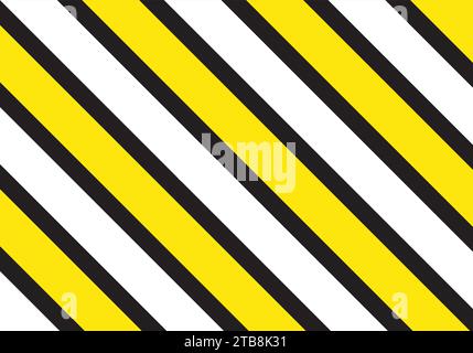Yellow and white diagonal striped background Stock Vector