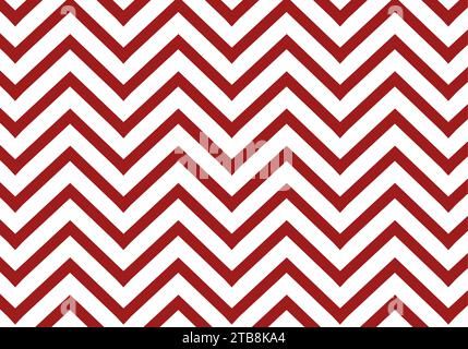 seamless red white chevron pattern Stock Vector