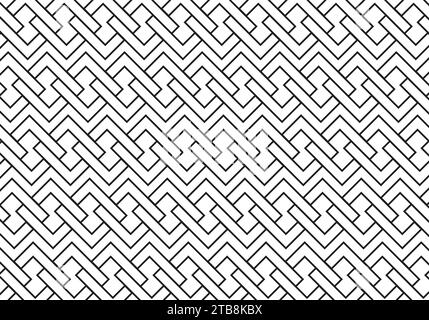 seamless block black and white pattern background Stock Vector