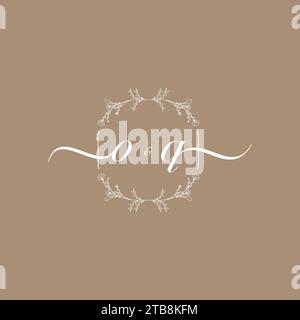 OQ handwriting logo of initial signature, wedding and fashion concept design Stock Vector