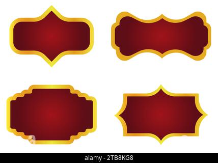 Vector set of realistic isolated retro rectangle neon billboards  . Concept of cinema and broadway. Stock Vector