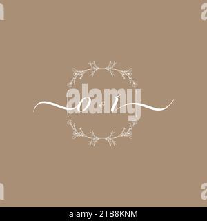 OT handwriting logo of initial signature, wedding and fashion concept design Stock Vector