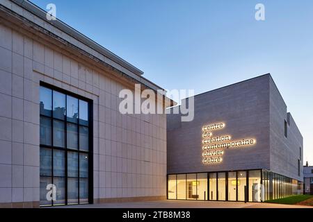 Building housing the contemporary art center “Centre de creation contemporaine Olivier-Debre” or CCOD, designed by the Portuguese studio Aires Mateus Stock Photo