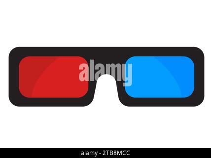 3d cinema glasses isolated on white Stock Vector
