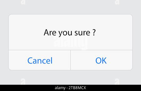 are you sure interface vector background Stock Vector