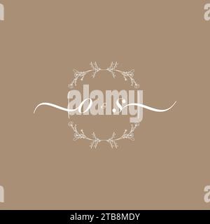OS handwriting logo of initial signature, wedding and fashion concept design Stock Vector