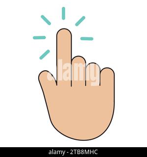computer hand cursor icon vector illustration Stock Vector