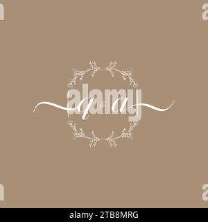 QA handwriting logo of initial signature, wedding and fashion concept design Stock Vector