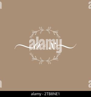 OX handwriting logo of initial signature, wedding and fashion concept design Stock Vector