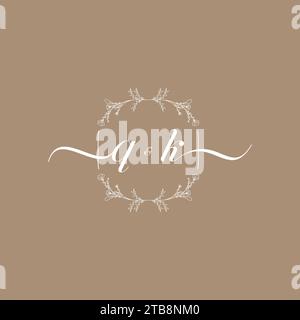 QK handwriting logo of initial signature, wedding and fashion concept design Stock Vector