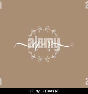 QY handwriting logo of initial signature, wedding and fashion concept design Stock Vector