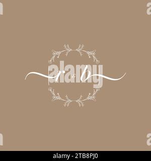 RB handwriting logo of initial signature, wedding and fashion concept design Stock Vector