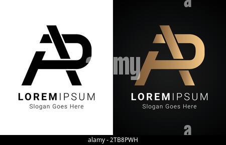 Luxury Initial AP or PA Monogram Text Letter Logo Design Stock Vector