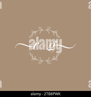 RG handwriting logo of initial signature, wedding and fashion concept design Stock Vector