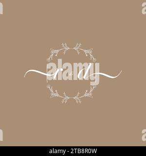 RD handwriting logo of initial signature, wedding and fashion concept design Stock Vector