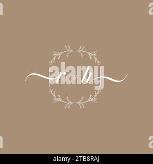RH handwriting logo of initial signature, wedding and fashion concept design Stock Vector