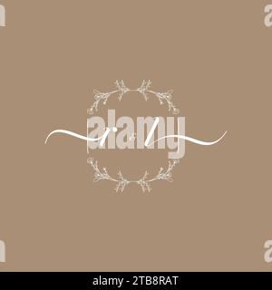 RL handwriting logo of initial signature, wedding and fashion concept design Stock Vector