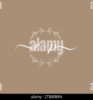 RP handwriting logo of initial signature, wedding and fashion concept design Stock Vector