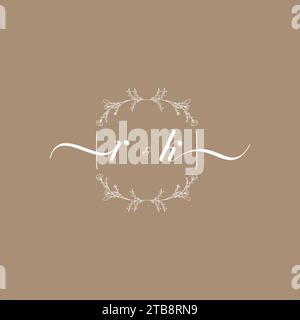 RK handwriting logo of initial signature, wedding and fashion concept design Stock Vector