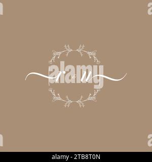 RU handwriting logo of initial signature, wedding and fashion concept design Stock Vector