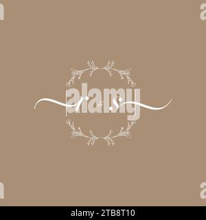 RS handwriting logo of initial signature, wedding and fashion concept design Stock Vector