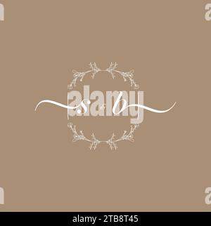 SB handwriting logo of initial signature, wedding and fashion concept design Stock Vector
